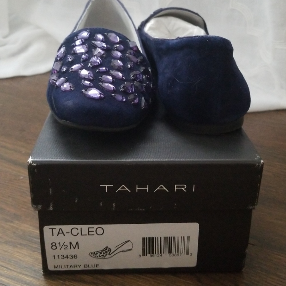 Military blue flats